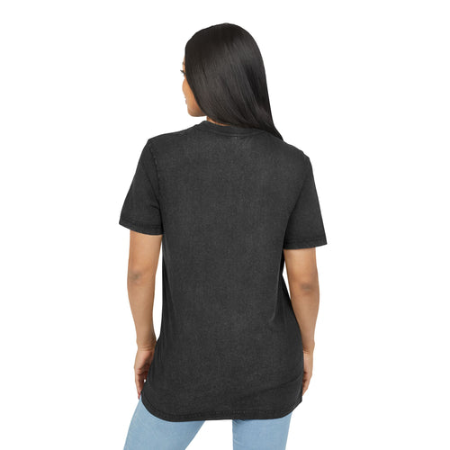 Acid Washed Round Neck Tee - "Dictator in Charge" Graphic Tee for Political Humor Lovers